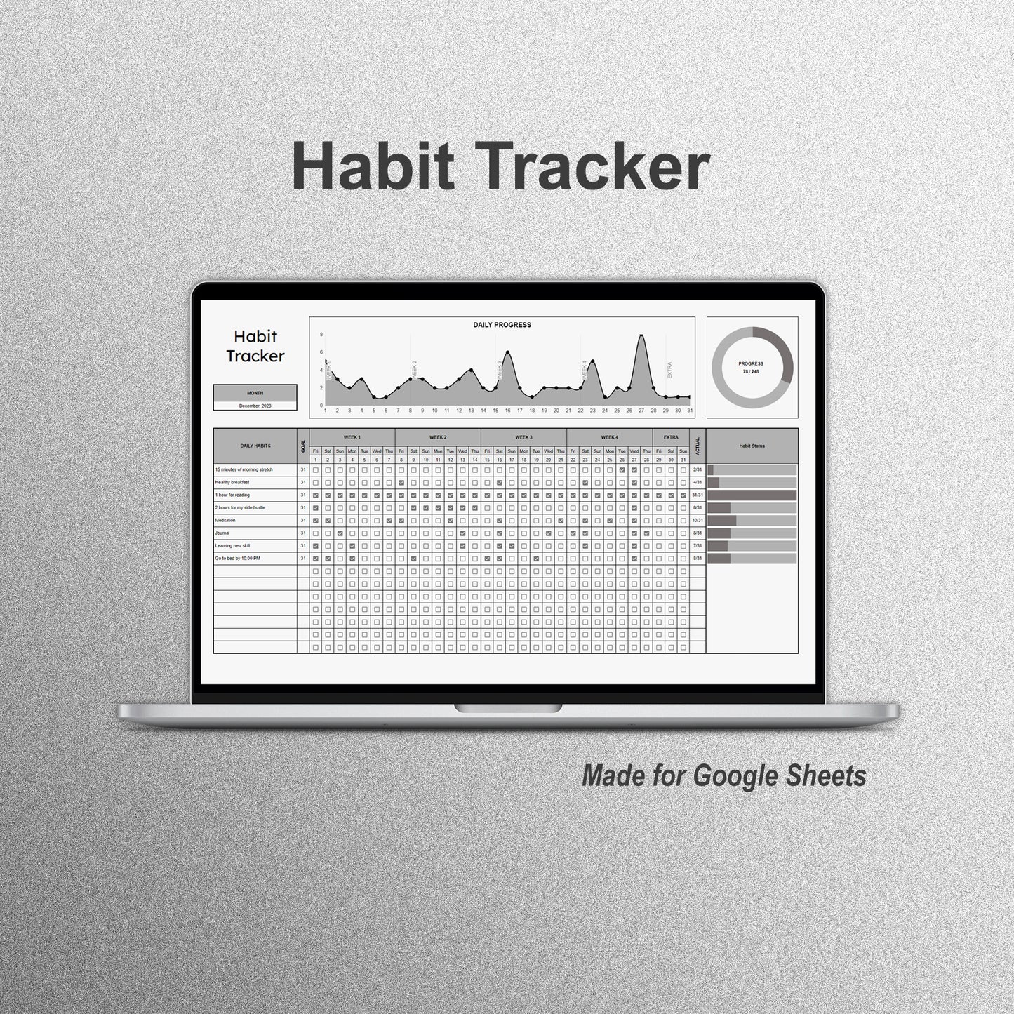 Habit Tracker (Light Theme)