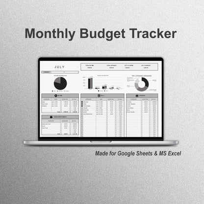 Monthly Budget Tracker (Light Theme)