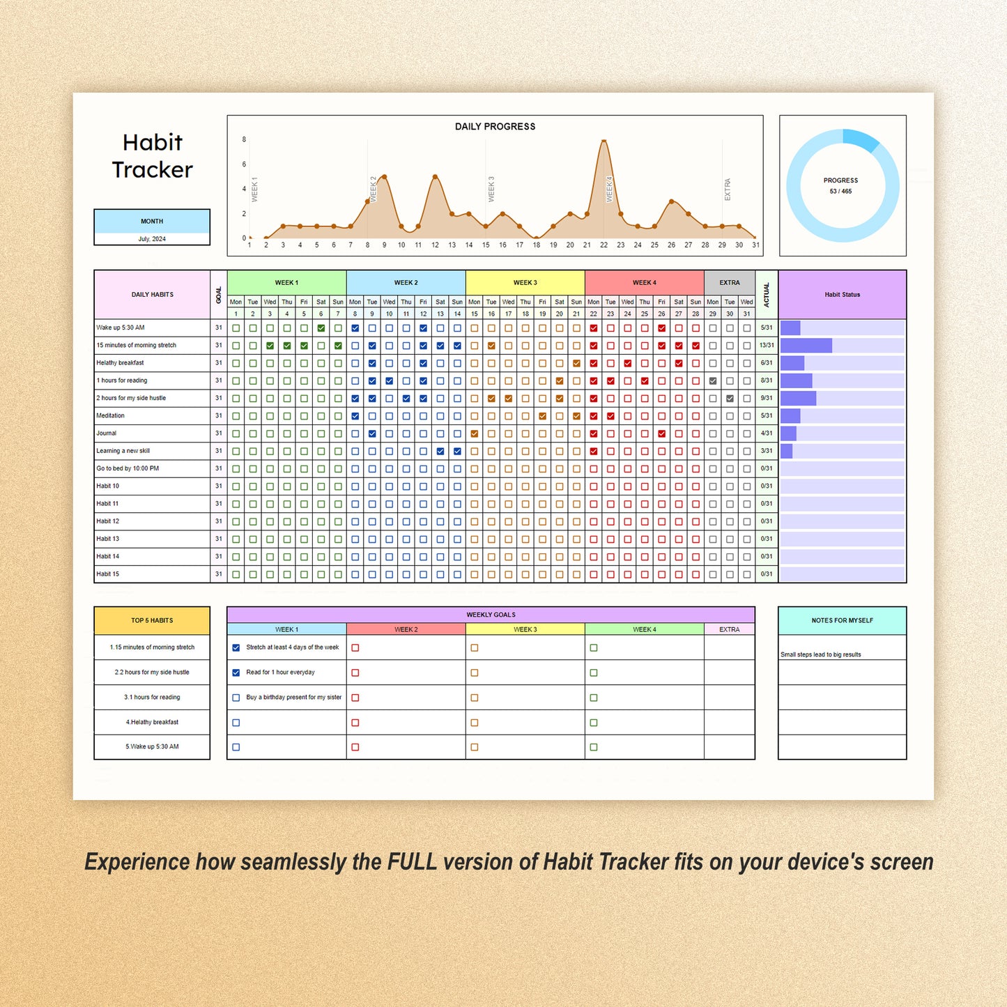 DEMO Habit Tracker (Color)