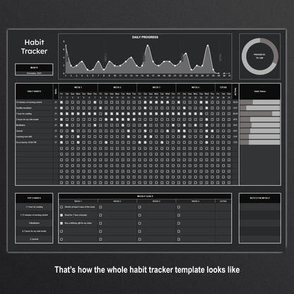 Habit Tracker (Dark Theme)